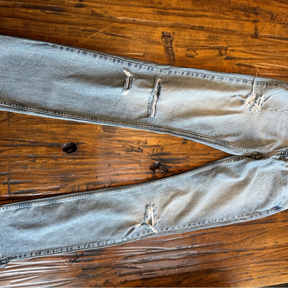Distressed Light Blue Jeans